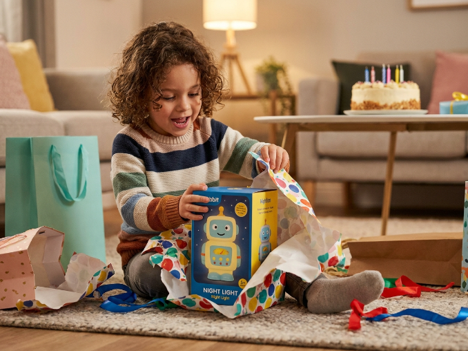 Robot lamp birthday gift for kids bedroom lighting